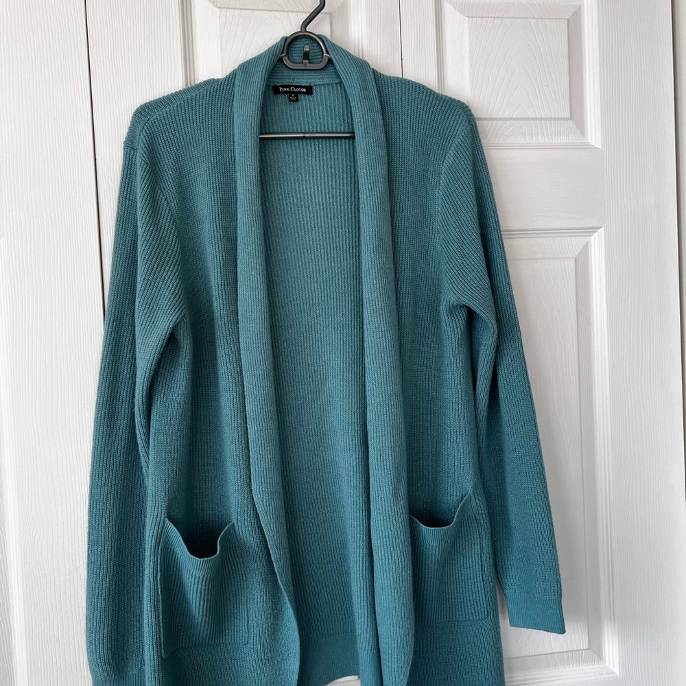 Teal cardigan